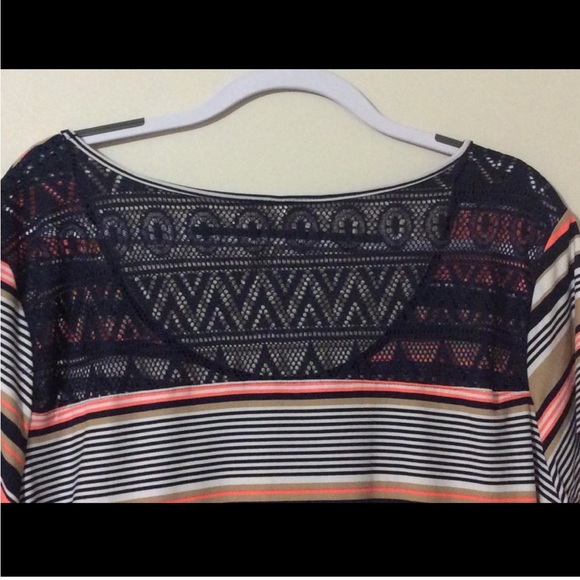B & B Boutique Striped Colorful Blouse Size 3X - Picture 3 of 11